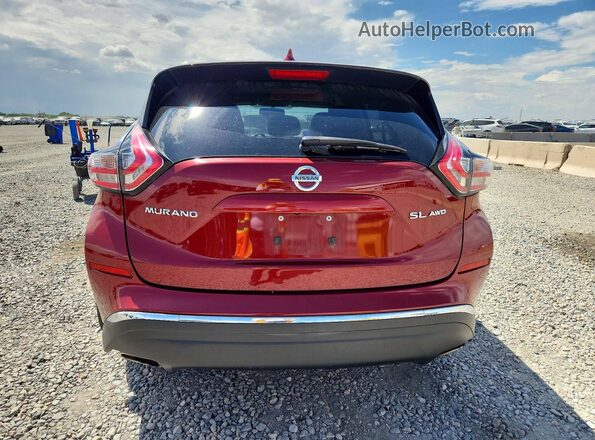 5N1AZ2MH7HN192369 2017 NISSAN MURANO Красный Вид сзади