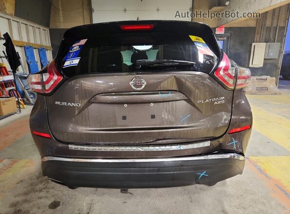 5N1AZ2MH8JN199577 2018 NISSAN MURANO Brown Widok z tyłu