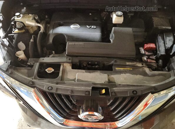 5N1AZ2MH8JN199577 2018 NISSAN MURANO Brown Widok komory silnika