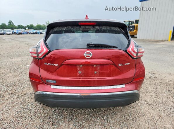 5N1AZ2MH9JN201546 2018 NISSAN MURANO Red უკანა ხედი