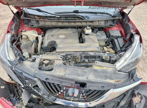 5N1AZ2MH9JN201546 2018 NISSAN MURANO Red ძრავის განყოფილების ხედი