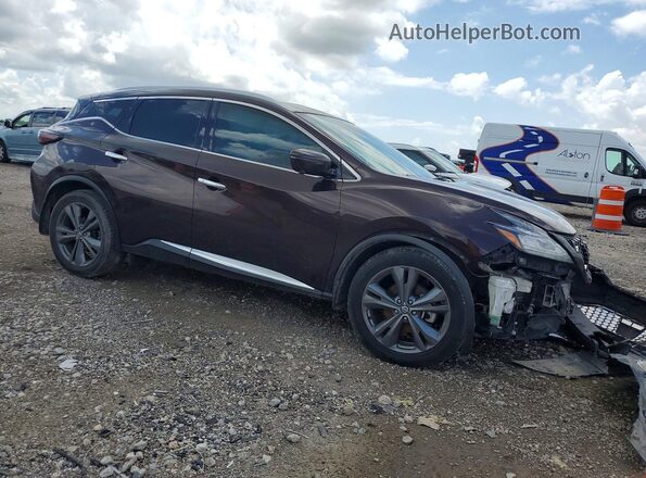 5N1AZ2MJ4KN150445 2019 NISSAN MURANO Бордовый Передняя правая четверть