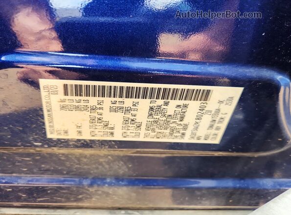 5N1BT3AA2PC802403 2023 NISSAN ROGUE Blue Вид наклейки з VIN-кодом