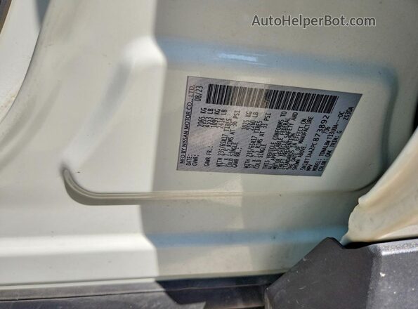 5N1BT3AA2PC873892 2023 NISSAN ROGUE White Vista de la etiqueta del VIN
