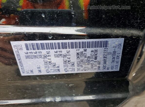 5N1BT3AAXPC851333 2023 NISSAN ROGUE Black Widok komory silnika