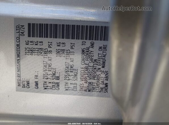 5N1BT3AB3RC727934 2024 NISSAN ROGUE Silver ძრავის განყოფილების ხედი