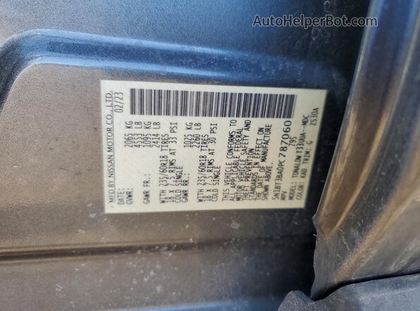 5N1BT3BA0PC787060 2023 NISSAN ROGUE Gray VIN sticker view