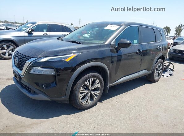 5N1BT3BA1NC700778 2022 NISSAN ROGUE Black წინა მარცხენა ხედი სამი მეოთხედიდან