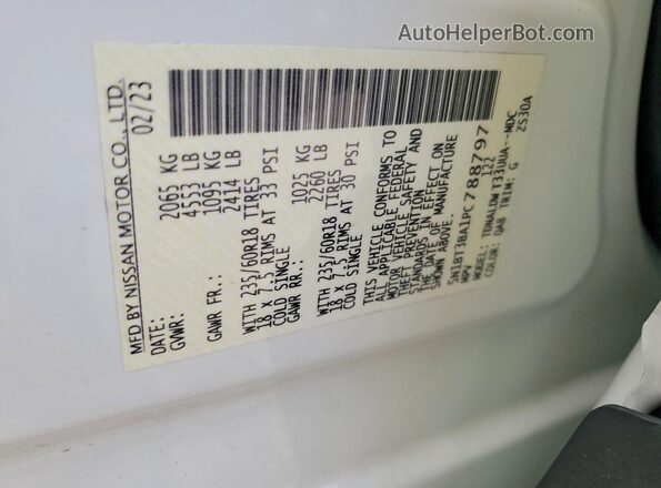 5N1BT3BA1PC788797 2023 NISSAN ROGUE White Панорамний вид салону 360°