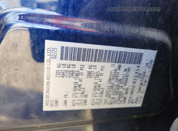 5N1BT3BA1SC821354 2025 NISSAN ROGUE Blue Vista interior de 360 grados