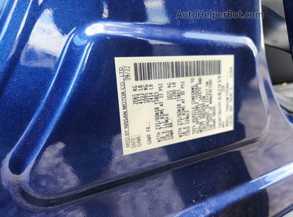 5N1BT3BA2PC682939 2023 NISSAN ROGUE Blue 360 interior view