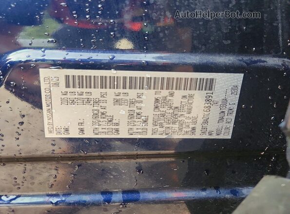 5N1BT3BA2TC683891 2026 NISSAN ROGUE Blue VIN կոդի պիտակի տեսք