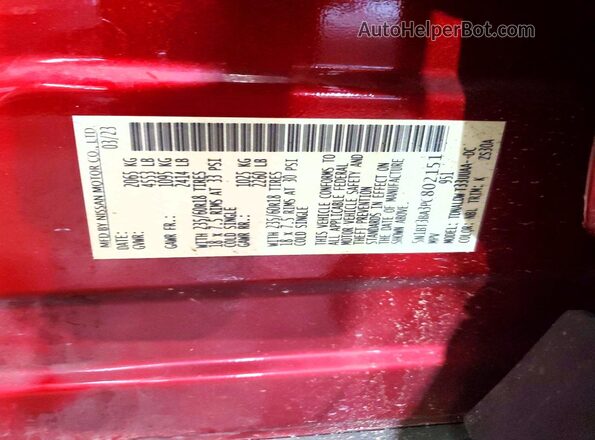 5N1BT3BA3PC802151 2023 NISSAN ROGUE Красный Панорамный вид салона 360°