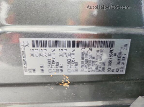 5N1BT3BA3RC730497 2024 NISSAN ROGUE Gray Вид наклейки з VIN-кодом