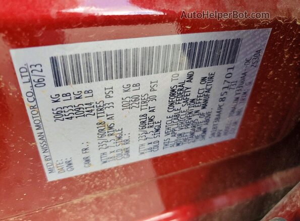 5N1BT3BA4PC851701 2023 NISSAN ROGUE Red Widok komory silnika