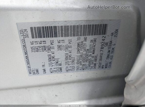 5N1BT3BA4SC789242 2025 NISSAN ROGUE Silver Widok komory silnika