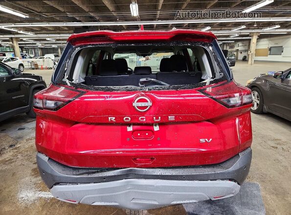 5N1BT3BA6PC944123 2023 NISSAN ROGUE Red Вид ззаду