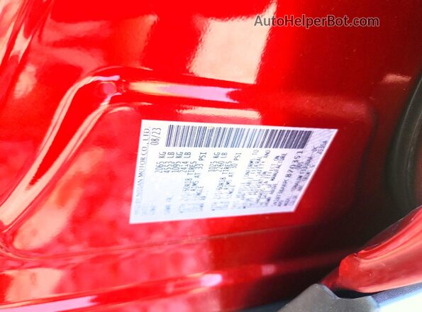 5N1BT3BAXPC870351 2023 NISSAN ROGUE Maroon Vista de la etiqueta del VIN