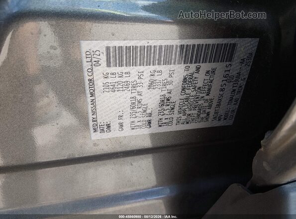 5N1BT3BAXSC851615 2025 NISSAN ROGUE Gray Вид підкапотного простору