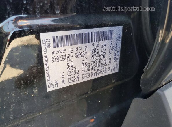 5N1BT3BB1PC872367 2023 NISSAN ROGUE Черный Вид наклейки с VIN-кодом