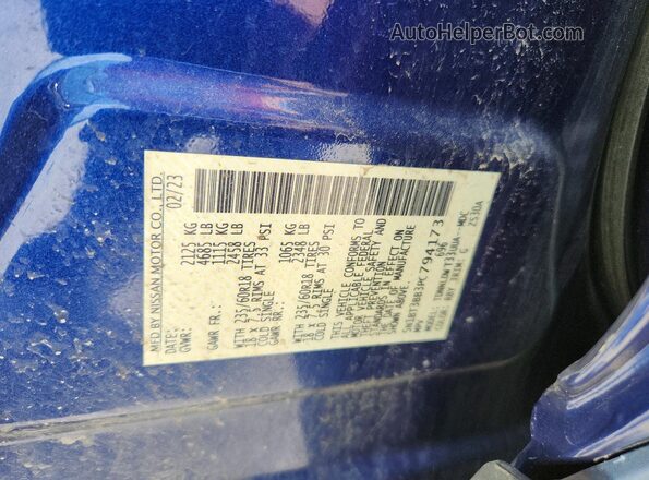 5N1BT3BB3PC794173 2023 NISSAN ROGUE Blue VIN sticker view