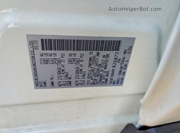 5N1BT3BB4PC826872 2023 NISSAN ROGUE White Вид підкапотного простору