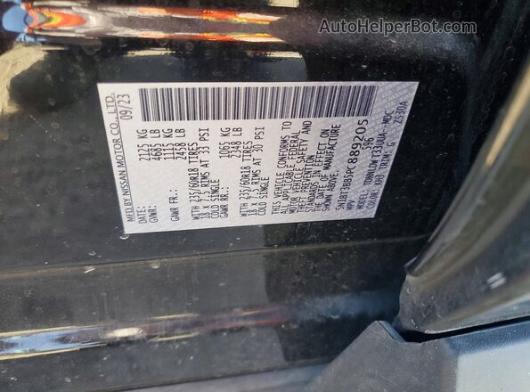5N1BT3BB5PC889205 2023 NISSAN ROGUE Черный Вид наклейки с VIN-кодом