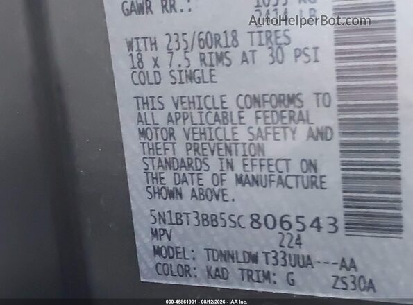5N1BT3BB5SC806543 2025 NISSAN ROGUE Gray Vista del compartimento del motor