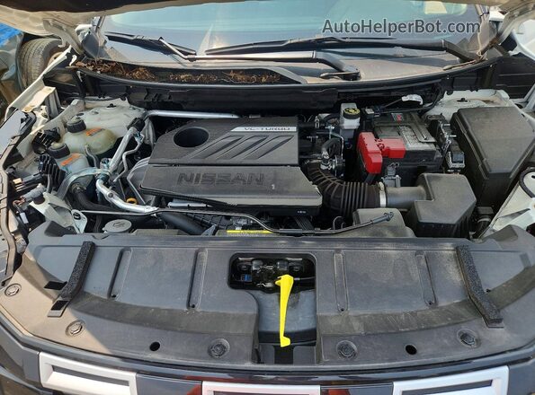 5N1BT3BB5SC828381 2025 NISSAN ROGUE White Vista del compartimento del motor