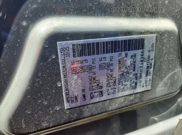 5N1BT3BB5TC718366 2026 NISSAN ROGUE Gray Вид наклейки з VIN-кодом