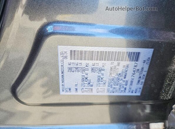 5N1BT3BB8SC764787 2025 NISSAN ROGUE Серый Вид наклейки с VIN-кодом
