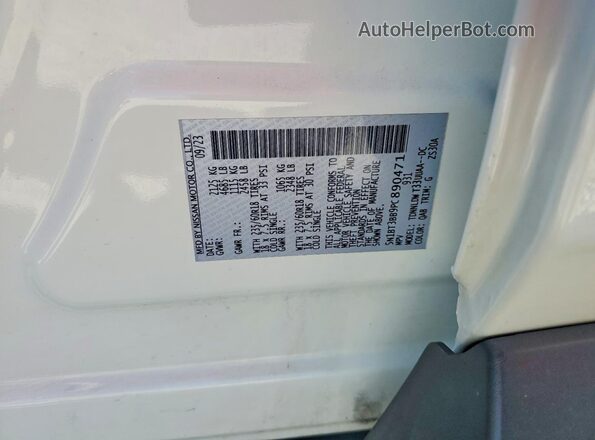 5N1BT3BB9PC890471 2023 NISSAN ROGUE White VIN sticker view