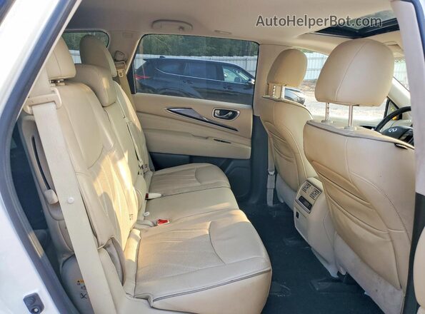5N1DL0MM0HC506584 2017 INFINITI QX60 White Widok wnętrza z tyłu