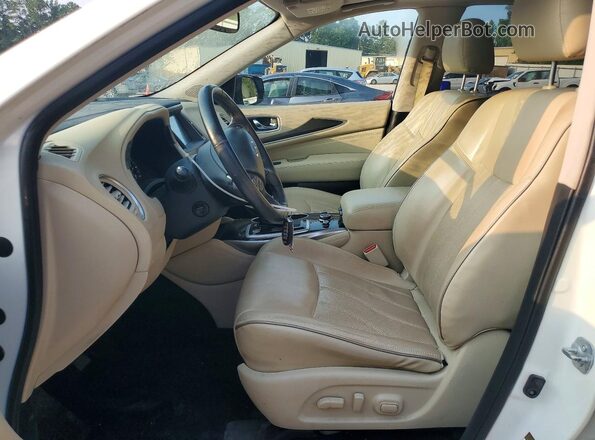 5N1DL0MM0HC506584 2017 INFINITI QX60 White Widok wnętrza z przodu
