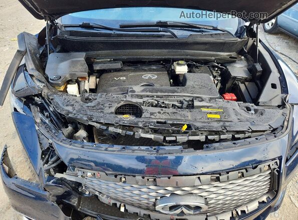 5N1DL0MM0HC554974 2017 INFINITI QX60 Blue Vista del compartimento del motor