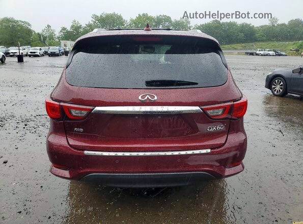 5N1DL0MM0LC512006 2020 INFINITI QX60 Burgundy Հետևի տեսք