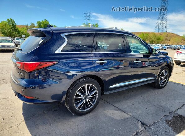 5N1DL0MM1HC546219 2017 INFINITI QX60 Синий Задняя правая четверть