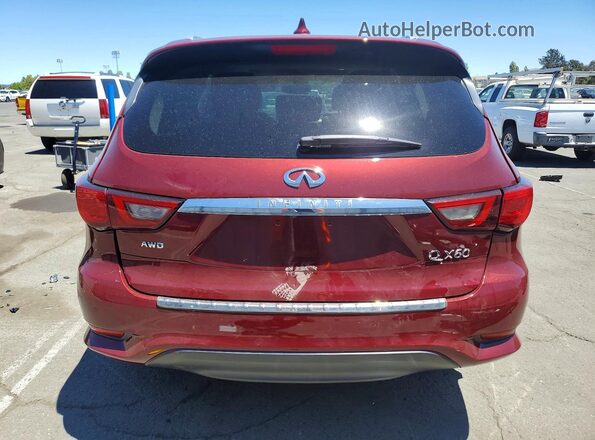 5N1DL0MM1KC558989 2019 INFINITI QX60 Red Rear view