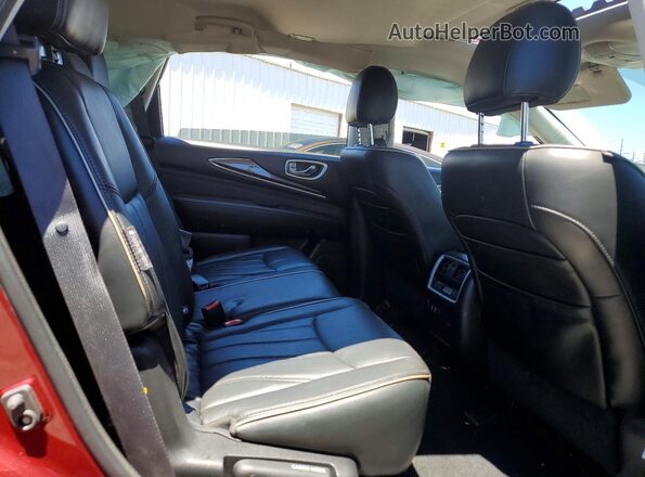 5N1DL0MM1KC558989 2019 INFINITI QX60 Red Rear seats view