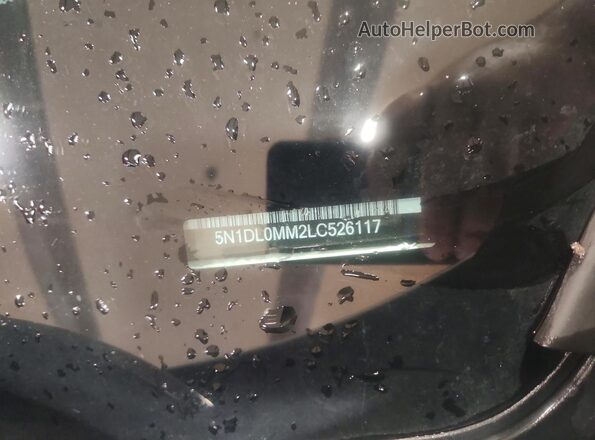 5N1DL0MM2LC526117 2020 INFINITI QX60 Silver Vista de la etiqueta del VIN