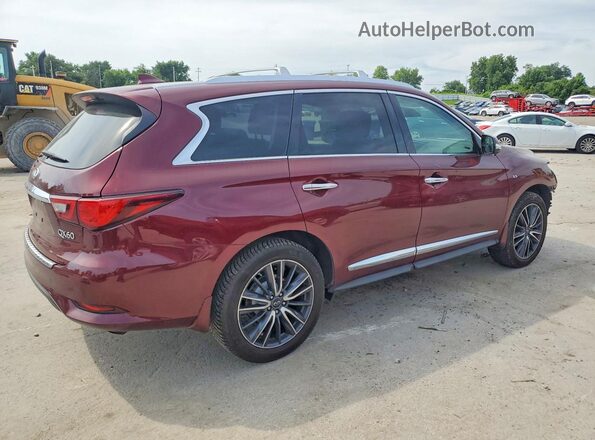 5N1DL0MM3KC502486 2019 INFINITI QX60 Бордовый Задняя правая четверть