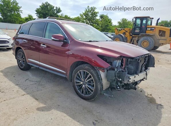 5N1DL0MM3KC502486 2019 INFINITI QX60 Бордовый Передняя правая четверть