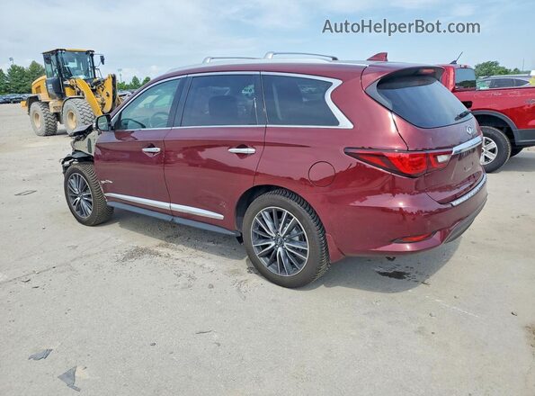 5N1DL0MM3KC502486 2019 INFINITI QX60 Бордовый Задняя левая четверть