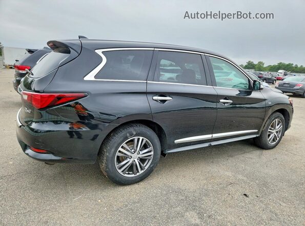5N1DL0MM3KC565829 2019 INFINITI QX60 Black Задня права чверть