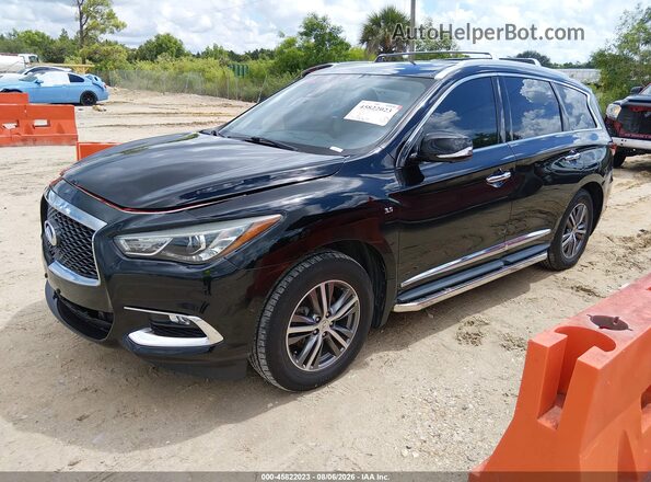 5N1DL0MM4LC517919 2020 INFINITI QX60 Black Առջևի ձախ երեք քառորդ տեսարան