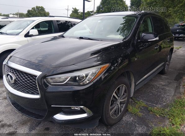 5N1DL0MM5HC555604 2017 INFINITI QX60 Black წინა მარცხენა ხედი სამი მეოთხედიდან