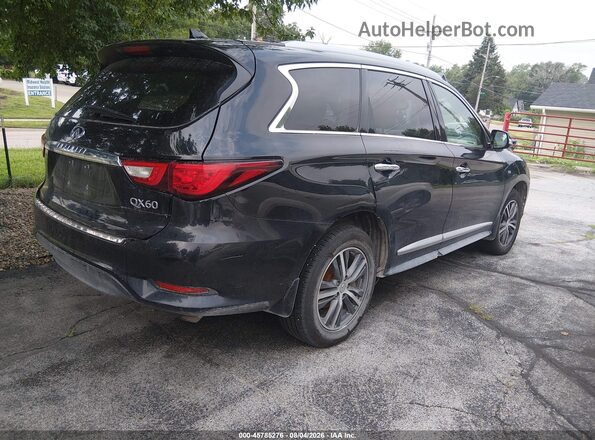 5N1DL0MM5HC555604 2017 INFINITI QX60 Black უკანა მარჯვენა