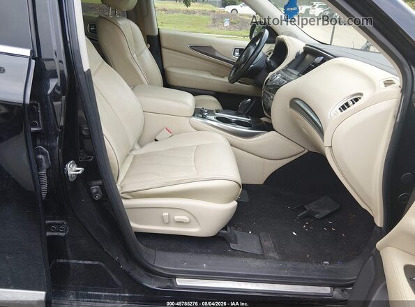 5N1DL0MM5HC555604 2017 INFINITI QX60 Black წინა სალონის ხედი