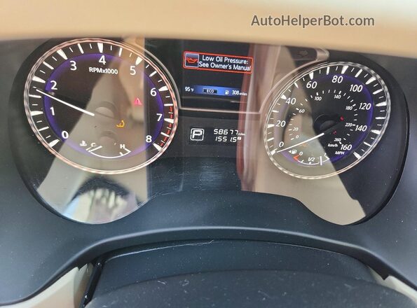 5N1DL0MM5KC503154 2019 INFINITI QX60 Burgundy Instrument cluster view