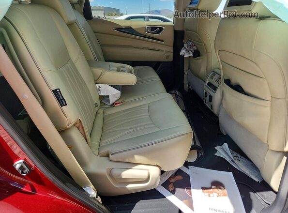 5N1DL0MM5KC503154 2019 INFINITI QX60 Burgundy Rear interior view